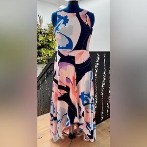 RSVP High Low Dress - Pink, Blue, Black Floral